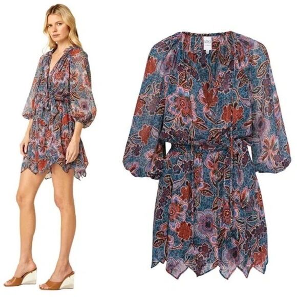 Misa Los Angeles Tara Mini Dress in Cerulean Small - Picture 1 of 11